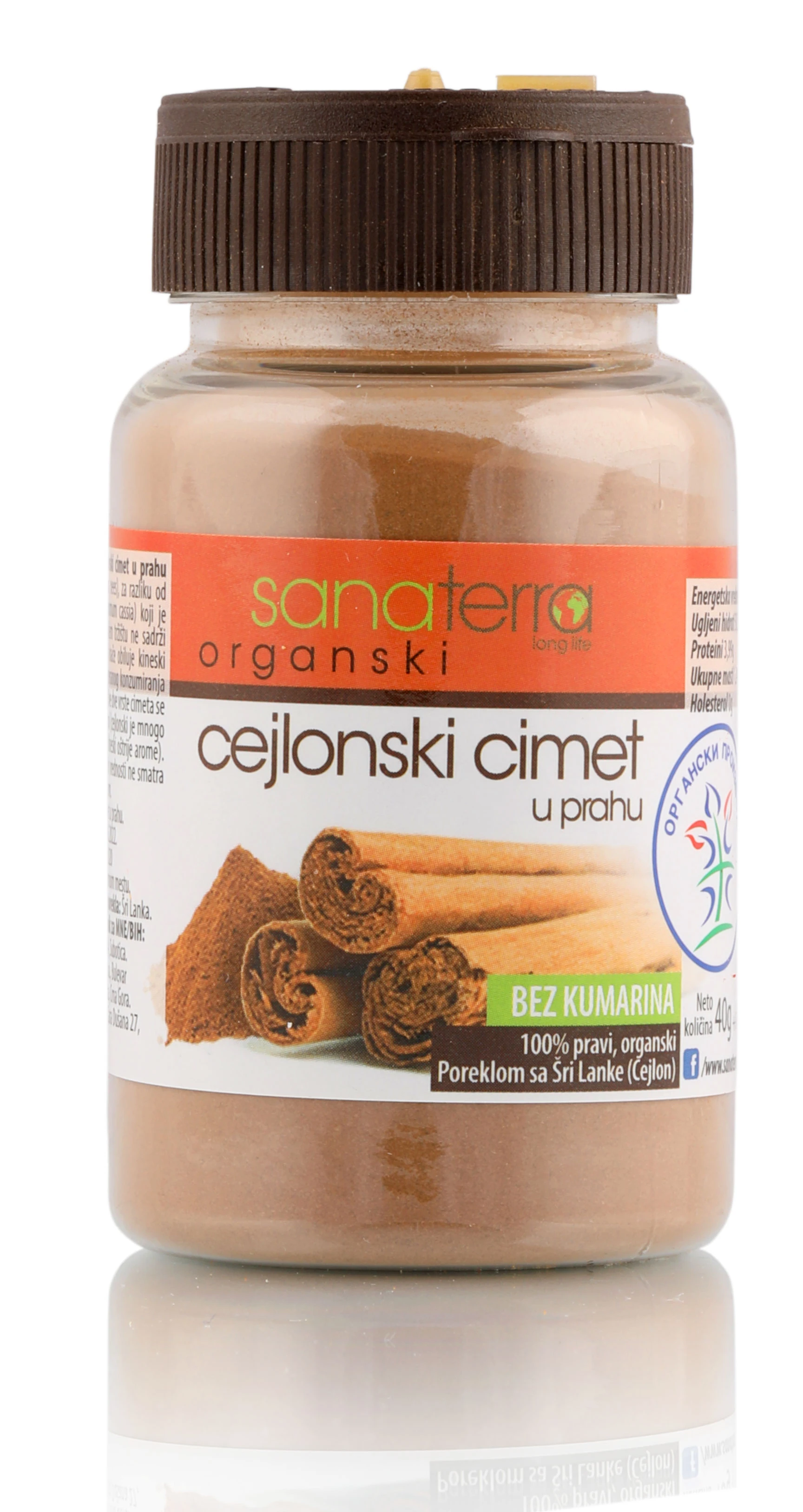 Cejlonski cimet (organski proizvod) 40 g Sanaterra